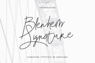 Blenheim Signature: A Refined Script Font for Editorial Design