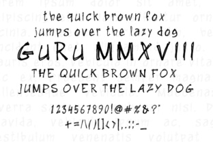 GuRu MMXVIII: A Playful Handwritten Font for Web Design