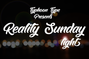 Reality Sunday Light: A Charming Script Font for Editorial Projects